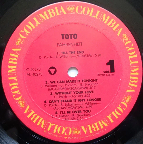 Toto - Fahrenheit (LP) (Near Mint (NM or M-)) - Image 5