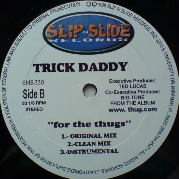 Trick Daddy - Change My Life / For The Thugs (12") (Very Good Plus (VG+)) - Image 2