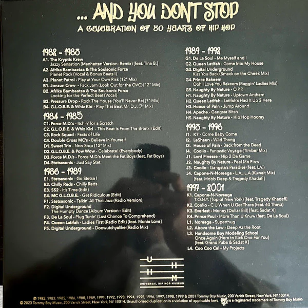 Various - ... And You Don't Stop - A Celebration Of 50 Years Of Hip Hop (6xLP) (Mint (M)) - Image 2