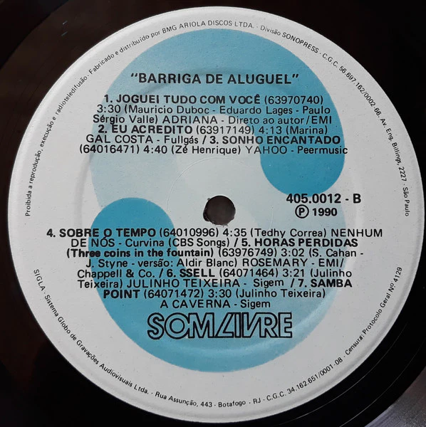 Various - Barriga De Aluguel (LP) (Very Good Plus (VG+)) - Image 4