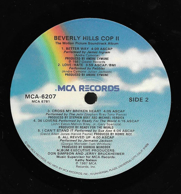 Various - Beverly Hills Cop II (The Motion Picture Soundtrack Album) (LP) (Near Mint (NM or M-)) - Image 5