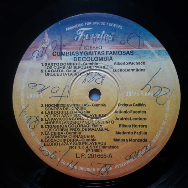 Various - Cumbias Y Gaitas Famosas De Colombia (LP) (Very Good Plus (VG+)) - Image 3