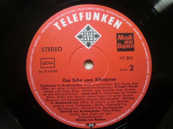 Various - Das Echo Vom Königssee (LP) (Very Good Plus (VG+)) - Image 4