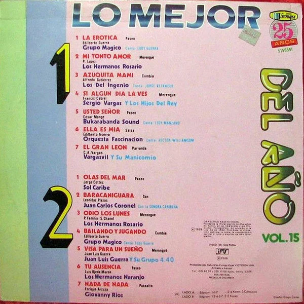 Various - Lo Mejor Del Año Vol.15 (LP) (Very Good Plus (VG+)) - Image 2