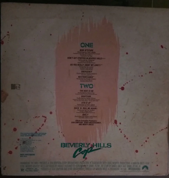 Various - Music From The Motion Picture Soundtrack - Beverly Hills Cop (LP) (Very Good Plus (VG+)) - Image 2
