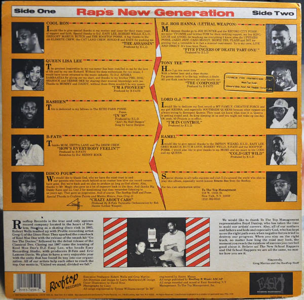 Various - Rap's New Generation (LP) (Near Mint (NM or M-)) - Image 2