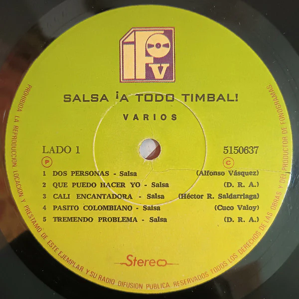 Various - Salsa A Todo Timbal (LP) (Very Good Plus (VG+)) - Image 3
