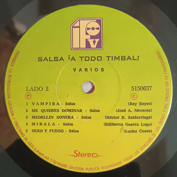 Various - Salsa A Todo Timbal (LP) (Very Good Plus (VG+)) - Image 4