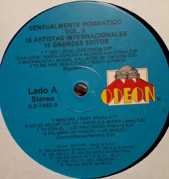 Various - Sensualmente Romántico Vol. 2 (LP) (Very Good Plus (VG+)) - Image 3