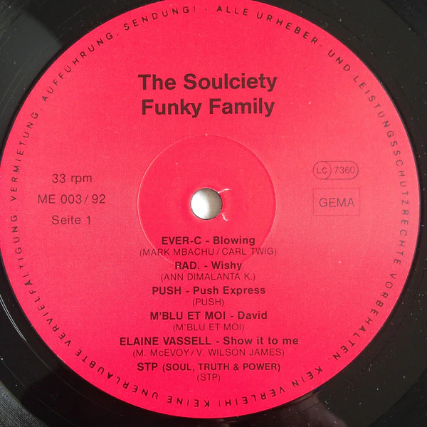 Various - The Soulciety Funky Family (LP) (Near Mint (NM or M-)) - Image 3