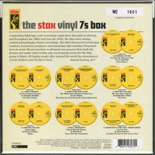 Various - The Stax Vinyl 7s Box (7x7") (Mint (M)) - Image 2
