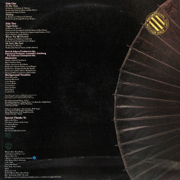 Venus Dodson - Night Rider (LP) (Very Good (VG)) - Image 2