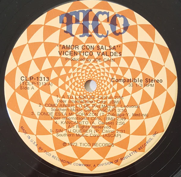 Vicentico Valdés - Amor Con Salsa (LP) (Mint (M)) - Image 3