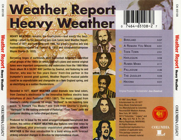 Weather Report - Heavy Weather (CD) (Mint (M)) - Image 3