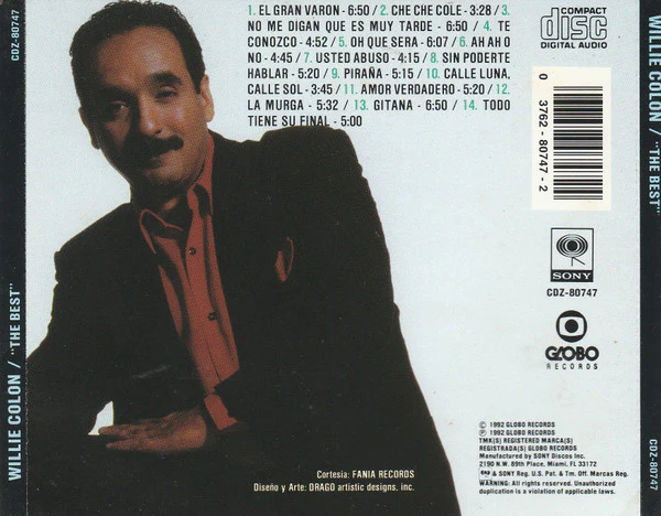 Willie Colón - The Best (CD) (Near Mint (NM or M-)) - Image 2