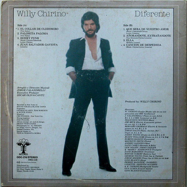 Willy Chirino - Diferente (LP) (Very Good Plus (VG+)) - Image 4