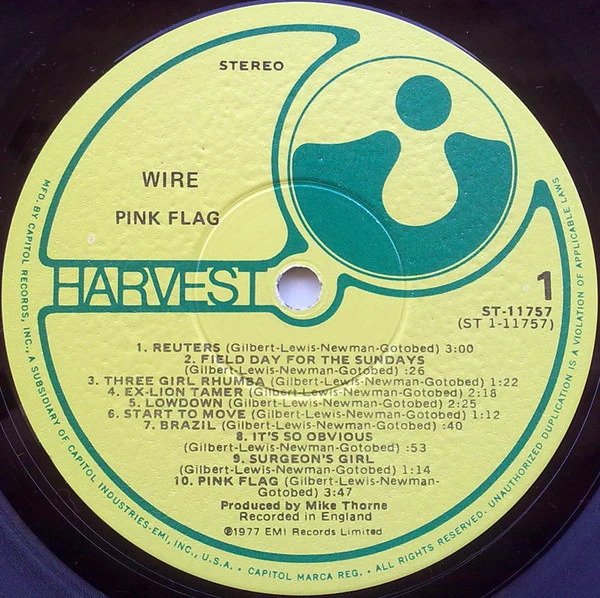 Wire - Pink Flag (LP) (Very Good Plus (VG+)) - Image 3
