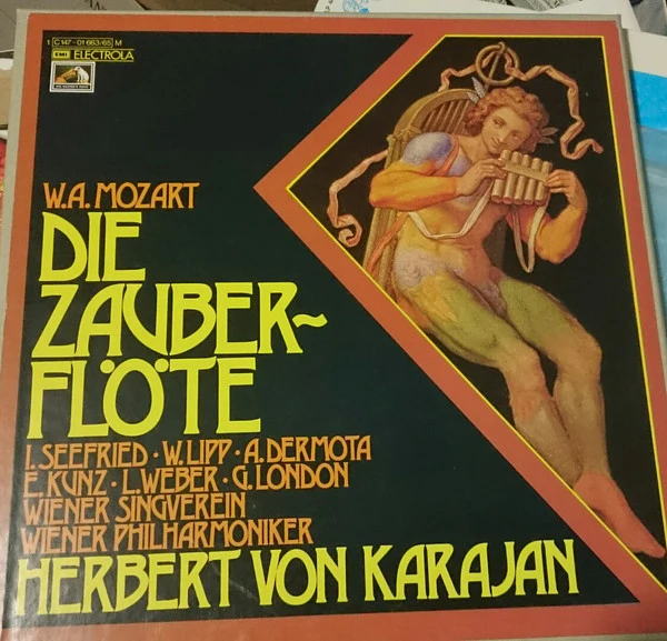 Wolfgang Amadeus Mozart, Irmgard Seefried • Wilma Lipp • Anton Dermota • Erich Kunz • Ludwig Weber • George London , Wiener Singverein, Wiener Philharmoniker, Herbert Von Karajan - Die Zauberflöte (3xLP) (Near Mint (NM or M-))