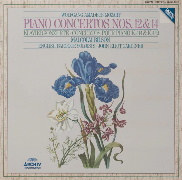 Wolfgang Amadeus Mozart - Malcolm Bilson • The English Baroque Soloists • John Eliot Gardiner - Piano Concertos Nos. 12 & 14 • Klavierkonzerte • Concertos Pour Piano K.414 & K.449 (LP) (Near Mint (NM or M-))