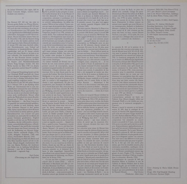 Wolfgang Amadeus Mozart - Malcolm Bilson • The English Baroque Soloists • John Eliot Gardiner - Piano Concertos Nos. 12 & 14 • Klavierkonzerte • Concertos Pour Piano K.414 & K.449 (LP) (Near Mint (NM or M-)) - Image 3