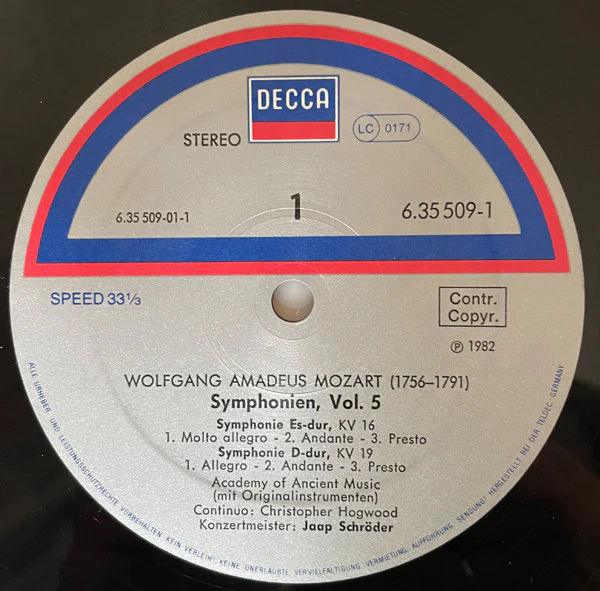 Wolfgang Amadeus Mozart - The Academy Of Ancient Music, Jaap Schröder, Christopher Hogwood - Symphonien - Vol.5 (3xLP) (Near Mint (NM or M-)) - Image 5