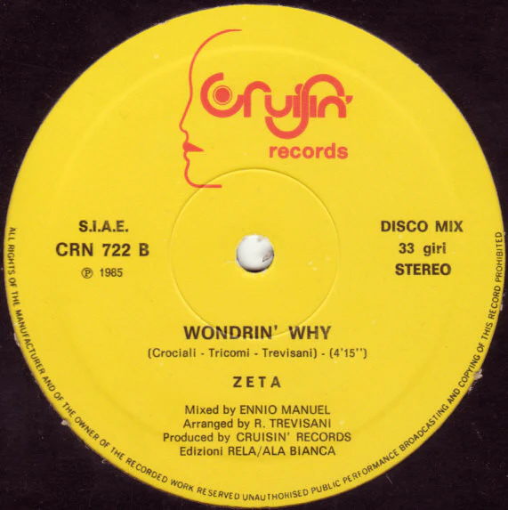 Zeta - Wondrin' Why (12") (Very Good Plus (VG+)) - Image 3