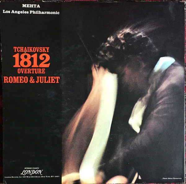 Zubin Mehta, Los Angeles Philharmonic Orchestra, Pyotr Ilyich Tchaikovsky - 1812 Overture / Romeo And Juliet (LP) (Near Mint (NM or M-)) - Image 4